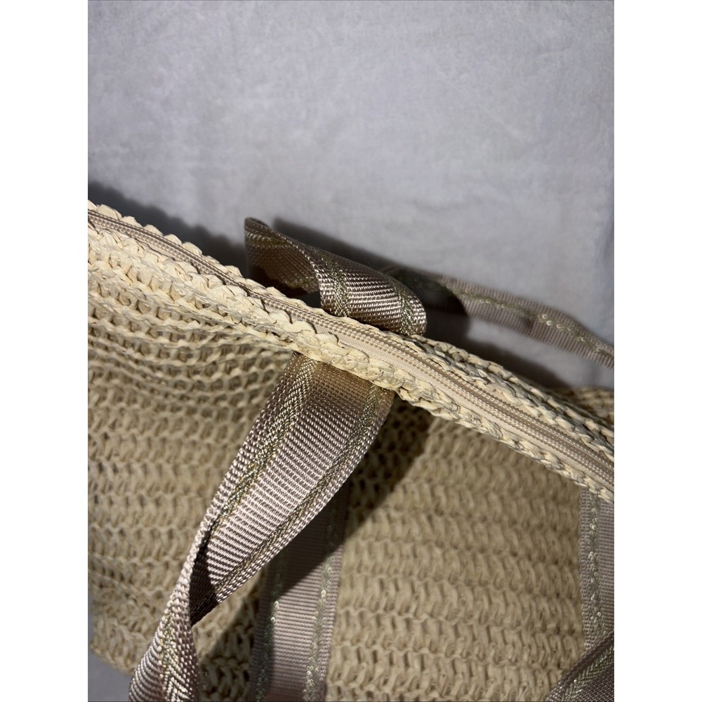 Vintage Havana Wow Rafia Crochet Tote Beige Lightweight Beach Pool Vacation NWT - Picture 3 of 9